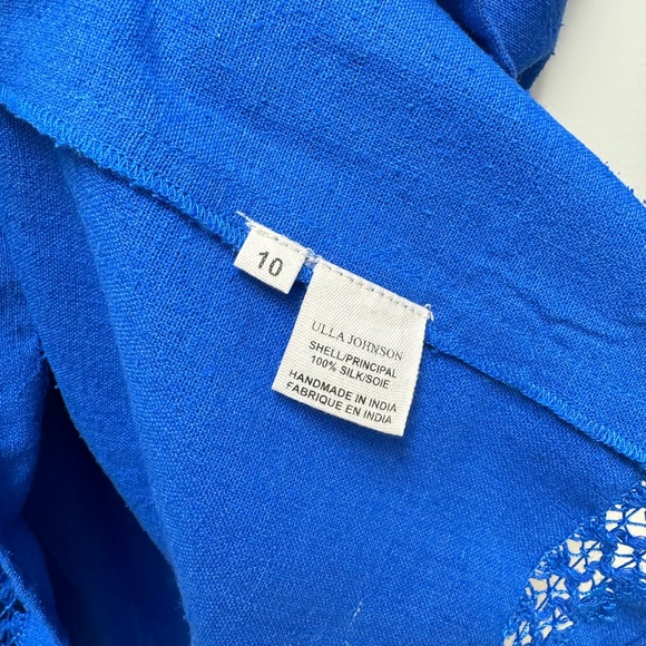 NWOT Ulla Johnson Royal Blue Tunic with Fringe and Tassel Details Sz 10 - Picture 6 of 7